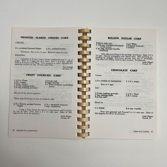 Vintage Cookbook Recipe for a Community from United Way Fox Cities Spiral Bound - Picture 8 of 16